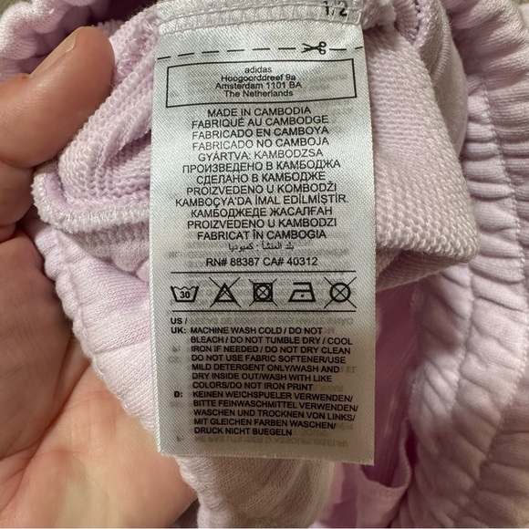 Adidas Originals Adicolor Jogger Sweatpants Drawcord Fleece Logo Pink Size Large - Picture 7 of 8